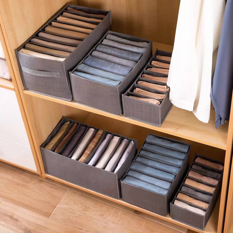Peakloong Closet Drawer Organizer for T-Shirts Jeans Shirts Leggings Organizing