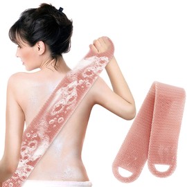 Honeycomb Exfoliating Bath Scrubber Mitt - Microfiber for Enhanced Blood Circulation & Soft, Smooth Skin - Exfoliating Shower Mitt Sponges for All Skin Types (Pink - Washcloth)