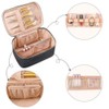 LoveFirst Travel Makeup Bag Portable Cosmetic Bags with Brush Compartment
