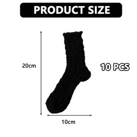 5 Pairs Fluffy Socks Black Fluffy Socks Fuzzy Socks Men Fluffy Bed Socks for Women，Winter Soft Bed Socks Unisex Comfy House Socks