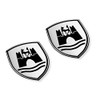 Volkswagen 5C0064317ASXRW Decorative Foil Set Wolfsburg Crest Emblem Satin Black