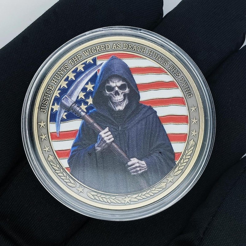 Police Challenge Coin Death Reaper Law Enforcement Medallion Collectible Coin