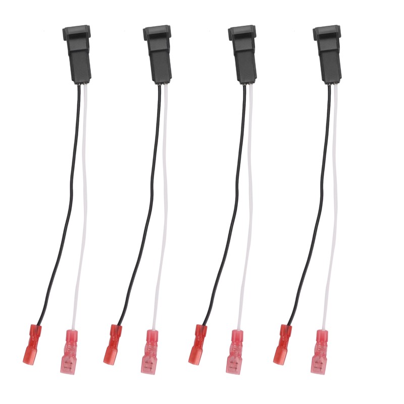4PCS Car Speaker Adapter Rear/Front Door with Wire Harness Replacement