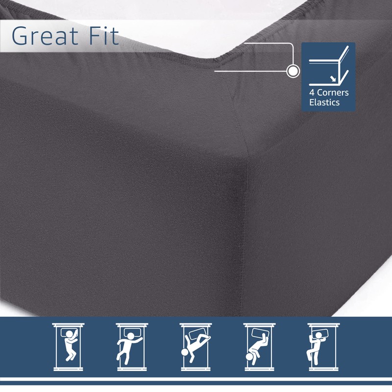 Amago - Fitted Sheet, 50 cm Pocket, 100 Percent Cotton,