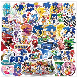 Waterproof Cute Stickers for Suitcase, Bicycle, Laptop, Cars, DIY Tattoo, Bulk Stickers for Children's Birthday Party Bags, Festival Party Decoration (SO-NIC)