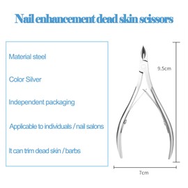 Cuticle Nipper, Stainless Steel Sharp Smooth Cut Cuticle Trimmer Fine for Removing Excess Cracked Skin on Fingers and Toes