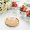 24 Clear 5 oz Disposable Ribbed Round Plastic Dessert Cups