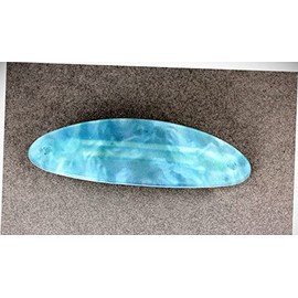 Perfect Hairstyle with Our Hair Accessories - Blue Barrette Marbled Oval Plastic Curved Hair Clip 3 7/8" Long 1" Wide Fashionable Hair Accessory Hair Jewelry Accessories for Lady Women