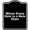 Where Every Hole Is a New Hope Black Funny Aluminum