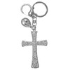 Reizteko Holy Cross with Rhinestone Sparkling Charm Blingbling Keychain Crystal