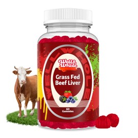 Grass Fed Beef Liver Gummies, Dessicated Beef Liver Supplement for Energy, Immunity, and Full Wellness - Non GMO, Gluten Free, 60 Counts