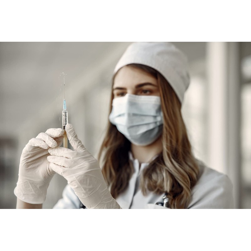Pack of 100 Nitrile Disposable Gloves Powder-Free Gloves l