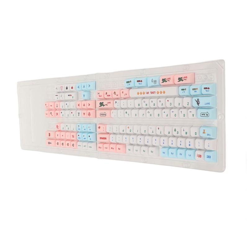 PBT Keyboard Keycaps 130 Keys Dye Sublimation Ergonomic Rich Colors