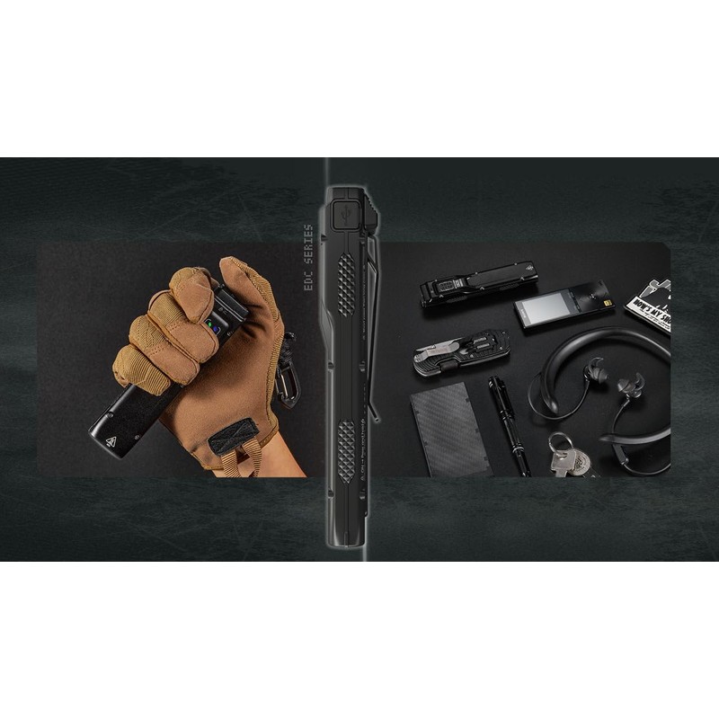 Nitecore EDC25 3000 Lumen Flat EDC Flashlight, USB-C Rechargeable Dual