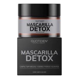 Mascarilla Facial Detox Skin Care Carbón Activado Arcillas Puras Limpieza Profunda Skincare Absorbe Grasas Purifica Disminuye Puntos Negros Poros Acne