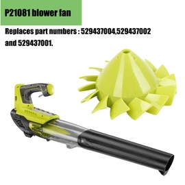 Blower Fan Blade 529437004 for Ryobi 18 Volt Blower Fan P2108 P21081 P21081VN P21081VNM Fits Ryobi Leaf Blower Part 529437004 529437003 529437001（W/Insert Nut）- 2 Pack