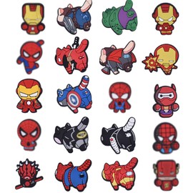 Huihang Pack of 20 Shoes Charms for Children Pin Shoe Jewellery DIY Shoe Decoration Cartoon Anime Shoe Pins Plug Badge Set for Children Teenagers Adults, 1, 0