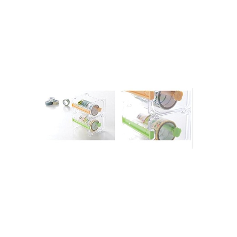 Leoyoubei Transparent Desktop Tape Machine Tape Cutting Machine,Mini Tape Storage