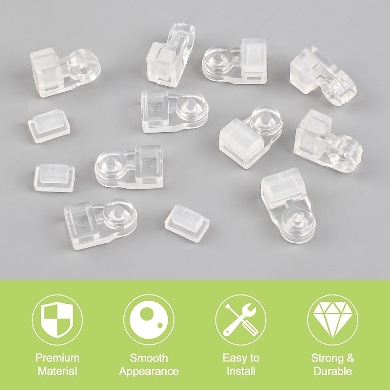 UFURMATE Glass Panel Clip, 24 Pack Round Glass Retainer Clips
