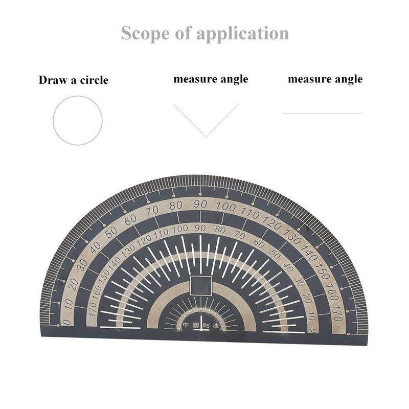 Precision Marking Protractor Stainless Steel Angle Protractor Measuring Tool Electroplated