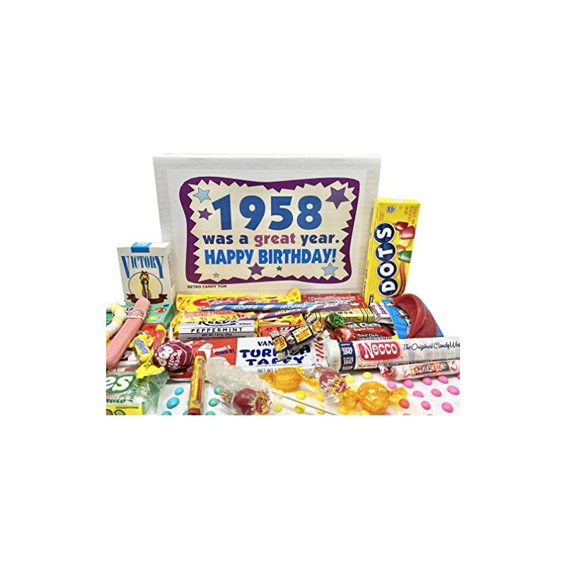 RETRO CANDY YUM ~ 1958 68th Birthday Gift Box Nostalgic