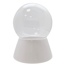 120mm-Do-it-Yourself Schneekugel Bastelset | Glaskugel und Porzellansockel weiß | erweiterbar für Spieluhr | B: 120mm H: 160mm | 40042