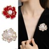 Fashion Pearl Floral Brooch Pin for Women Girls Wedding Paryty