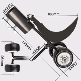 Crevice Weeding Tools with Wheels, Stand Up Stainless Steel Weed Puller Tool for Garden Patio Backyard Lawn Sidewalk Driveways Weeds