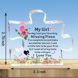 JMIMO Gifts For Girlfriend Wife Acrylic Puzzle Valentines Gifts for Her Girlfriend, Girlfriend Birthday Gifts Keepsake Romantic Anniversary Christmas Love Gifts for Her Girlfriend Wife