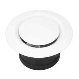 Adjustable Air Vent ABS Wall Mounted Flexible Space Saving Round Soffit Air Vent for Bathroom Library (6 Inch)
