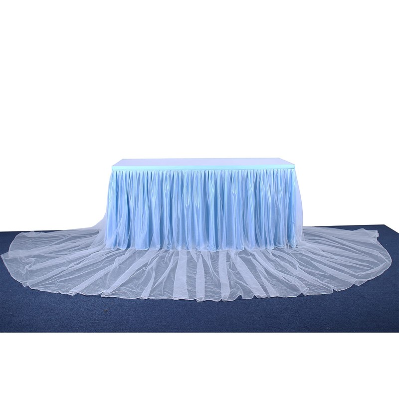aromm Tulle Table Skirt Cover for Baby Shower Wedding Parties