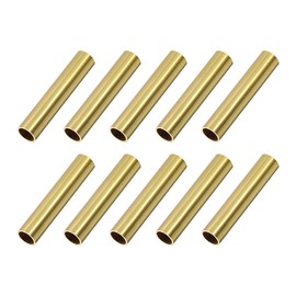 sourcing map Brass Round Tube, 6mm OD 0.5mm Wall Thickness 30mm Length Seamless Pipe Tubing for DIY Crafts 10 Pcs