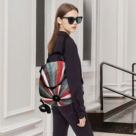 DEEVORCA Women Backpack Fashionable Double Shoulder Bag Detachable Shoulder Strap Antitheft Comfortable Vacation Dating Party PU Waterproof Women's Backpack Red