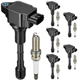 SYKRSS Set of 6 UF617 Ignition Coil Pack and 90174 spark plugs Compatible with INFINITI FX37 G37 M37 Q40 Q50 Q60 Q70 QX70 2009-2020 Nissan 370Z 3.7L V6 Replacement 22448EY00A GN10430 IGC0078 1788503