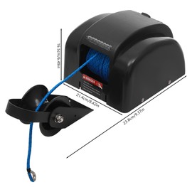 CUBELLIN 45LBS Boat Electric Anchor Winch Boat Anchor Winch with Remote Control & 100ft Anchor Rope 12V Anchor Windlass Kit for 24ft Boat