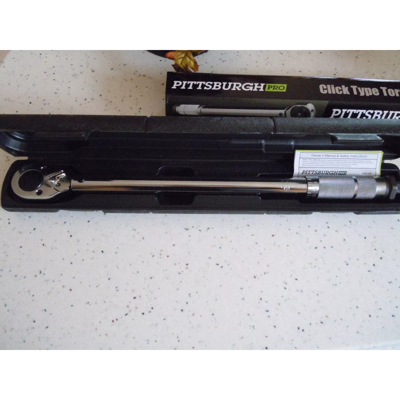 Pittsburgh **NEW** PITTSBURGH 1/2" DRIVE CLICK TYPE TORQUE WRENCH WITH