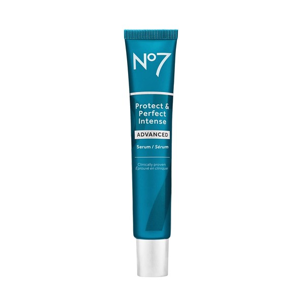 No7 Protect & Perfect Intense Advanced Serum - Anti-Aging Face Serum that Visibly Smoothes & Firms Fine Lines and Wrinkles - Formulated with Hyaluronic Acid and Matrix 3000+ Technology (50 ml)