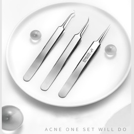 Acssart Blackhead Tools, Stainless Steel Acssart Blackhead Tweezers, Stainless Steel Blackhead Remover Tool Kit (10pcs-with Magnifying Glass)