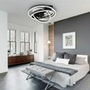 Curve Curio Modern Ceiling Fan with Light, Low Profile Flush