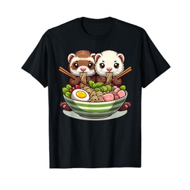 Ferret Ramen Noodle Japanese Kawaii Anime Gifts Men Women T-Shirt
