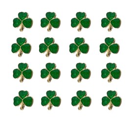 50 Count Bulk Of Green St Patricks Day Pins Enamel Metal Glitter Shamrock Three Leaf Clover Lapel Hat Pins Green Day Irish Pin Favors Irish Blessing Pin Brooches Jewelry