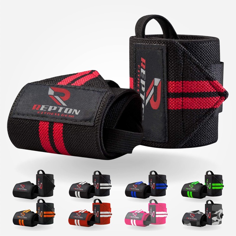 Weightlifting Wrist Wraps - Professional Grade with Thumb Loops -