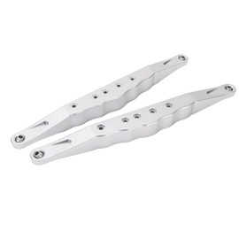 VGEBY RC Aluminum Alloy Rear Lower Trailing Arm with Hollow Bottom Design for LOSI SUPER Baja Rey 2.0 1/6 RC Short Course Off-Road Car, Adjustable, Stainless Steel, (Silver)