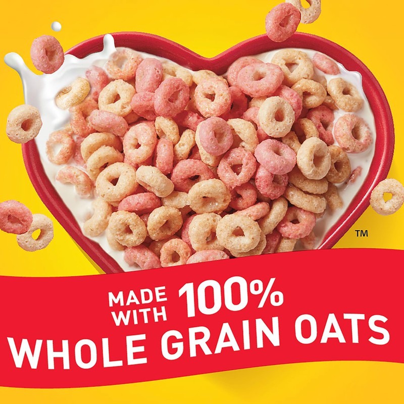 Strawberry Banana Cheerios, Heart Healthy Gluten Free Breakfast Cereal, Made