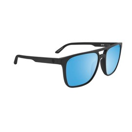 Spy Optic Czar Sunglasses Matte Black with Polarized Happy Boost Ice Blue Spectra Mirror Lens