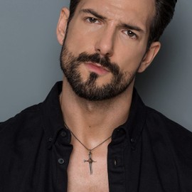 Handmade Pendant on rolo chain Necklace sterling silver cross necklace on rolo chain for men pendant men nail cross pendant gothic punk rock