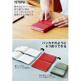 TETEFU 2025 Foldable Notebook, Monthly & Weekly Book, Beginning in January, Sold as a Set, Turquoise, Tetefu Gantt Chart, Vertical Weekly Ito Notebook, M-W-TQ