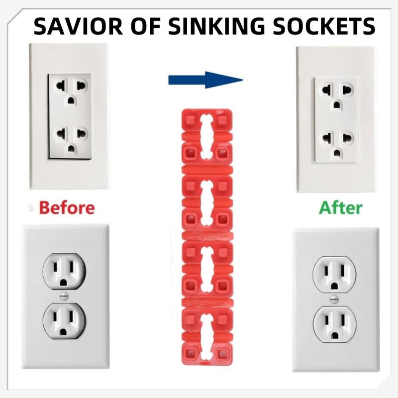 Ljxyloog 100 Pcs Switch and Receptacle Spacer for Loose Outlet