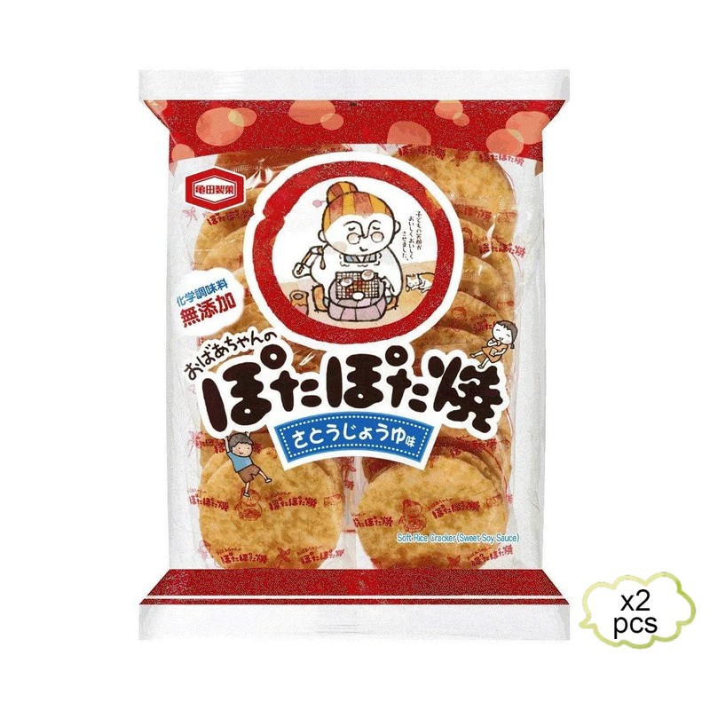 "Potapota-yaki" Sugar Soy Sauce Flavor Rice Crackers (20sheets) 4.9oz 2pcs