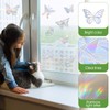 DOPENSPI 38 Stück Schmetterling Suncatcher Sticker, Fensteraufkleber Vogelschutz Prisma Fensteraufkleber
